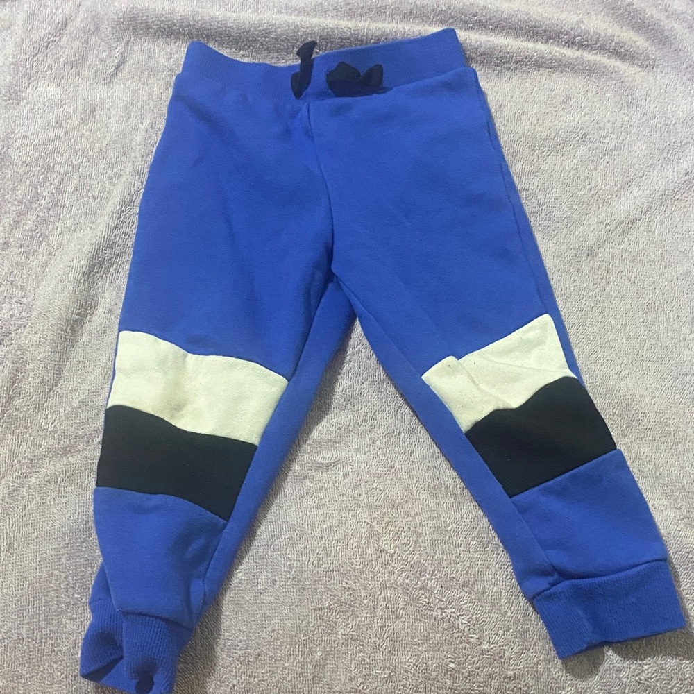 The Children's Place Blue Joggers with Black and White Accents